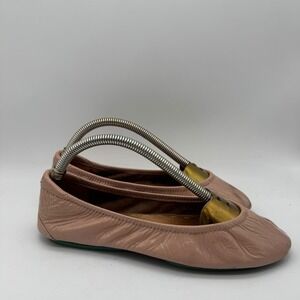 Tieks by Gavrieli Blush Pink Patent Leather Ballet Flats Size‎ 6 Teal Sole